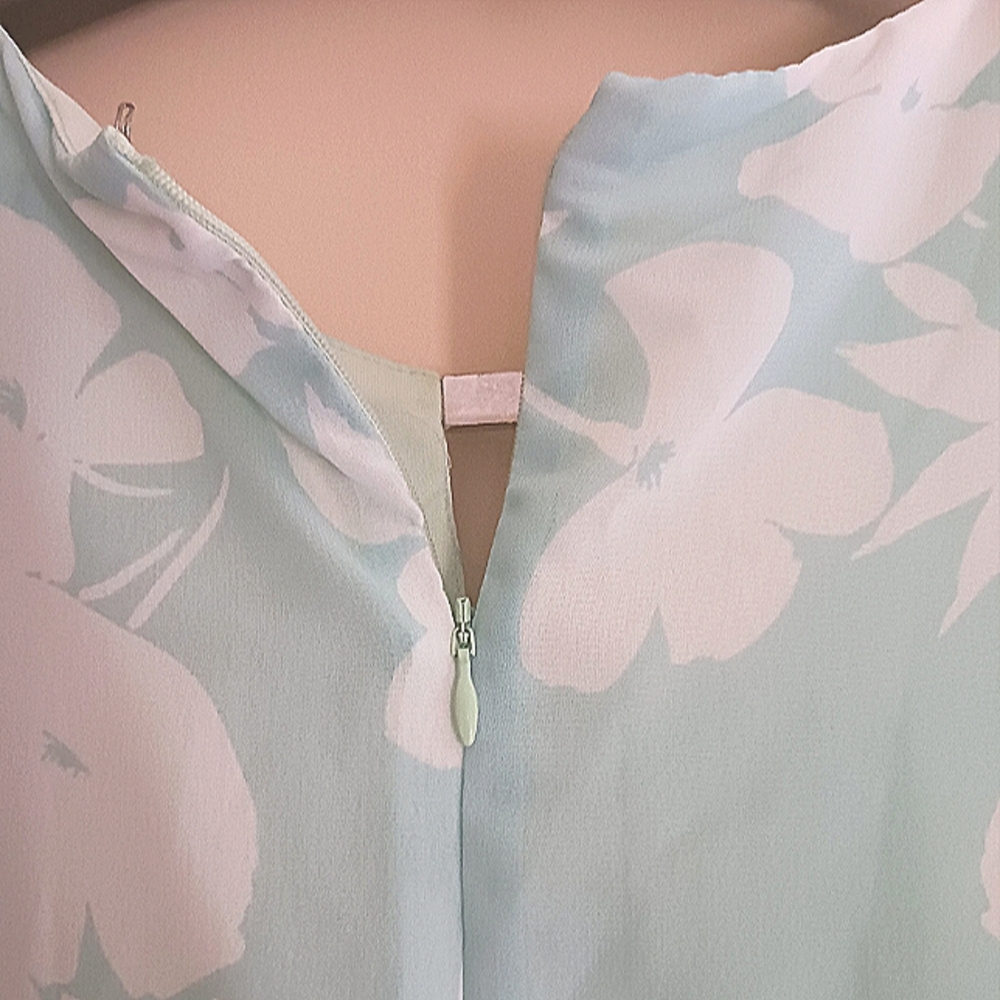 R&K Mint Green & White Floral Maxidress - Picture 4 of 7